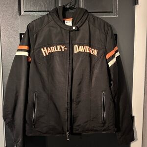 Women’s Harley-Davidson Black and Orange Riding Jacket XL